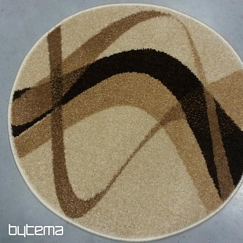 Round carpet BROWN cream