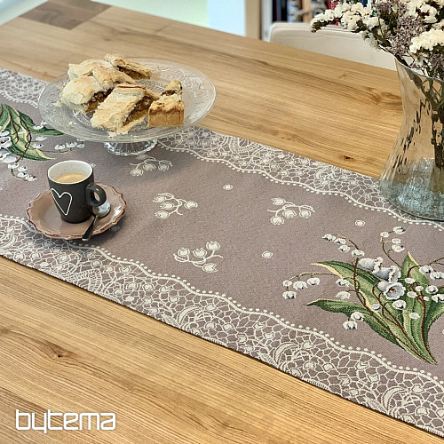 Tapestry tablecloth and scarves KONVALINKA