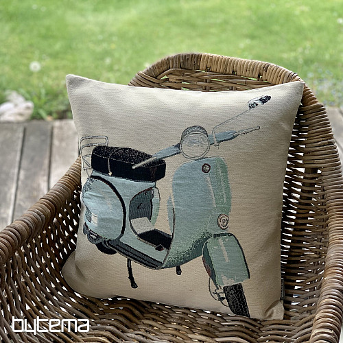 Tapestry pillow-case BLUE SCOOTER VESPA