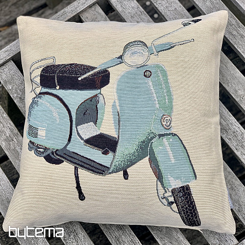 Tapestry pillow-case BLUE SCOOTER VESPA