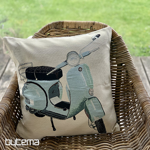 Tapestry pillow-case BLUE SCOOTER VESPA