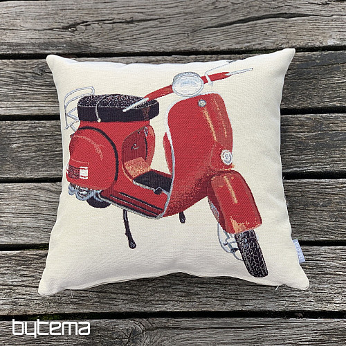 Tapestry pillow-case RED SCOOTER VESPA