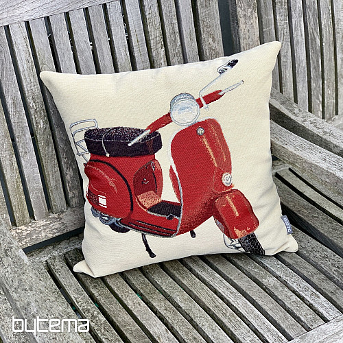 Tapestry pillow-case RED SCOOTER VESPA