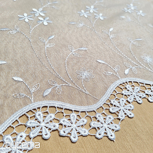 Embroidered curtain 705 WHITE