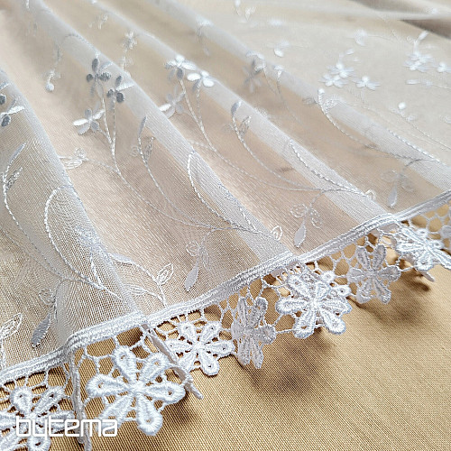 Embroidered curtain 705 WHITE