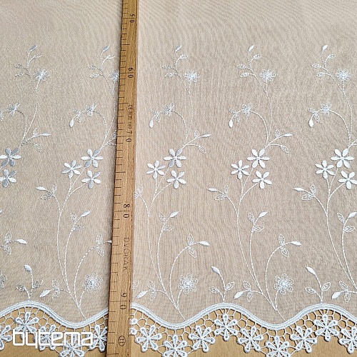 Embroidered curtain 705 WHITE