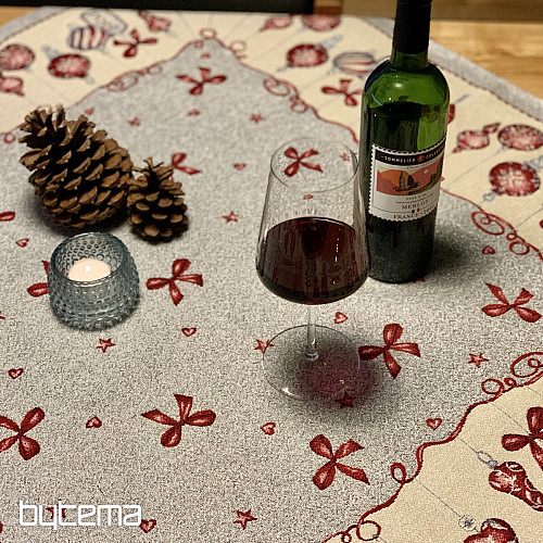 Christmas tapestry tablecloth NOEL