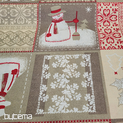 Christmas decorative fabric SNOWMAN I