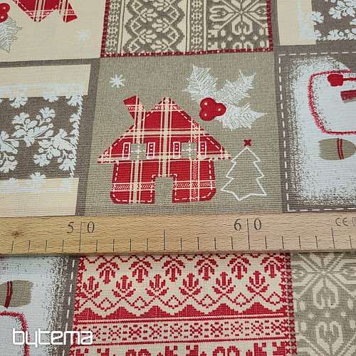 Christmas decorative fabric SNOWMAN I
