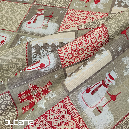 Christmas decorative fabric SNOWMAN I