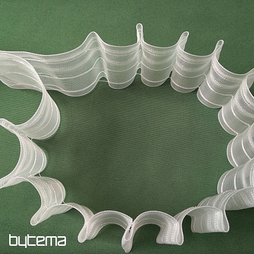 Flaring curtain ribbon 8 cm, 1:2