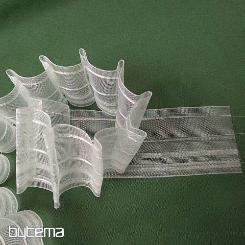 Flaring curtain ribbon 8 cm, 1:2