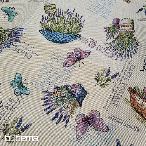 Tapestry fabric LAVANDER GARDEN 2