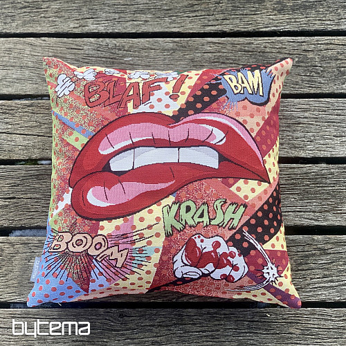 Tapestry cushion cover COMICS LIPS
