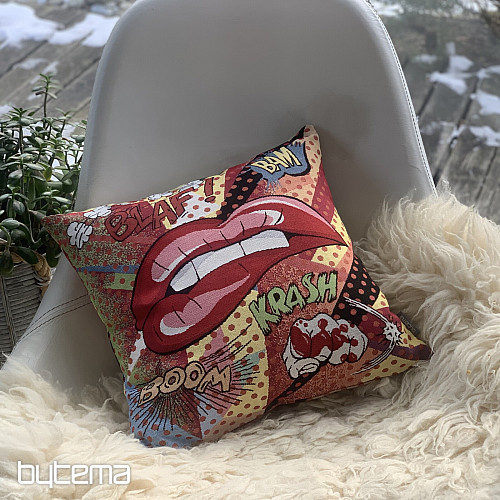 Tapestry cushion cover COMICS LIPS
