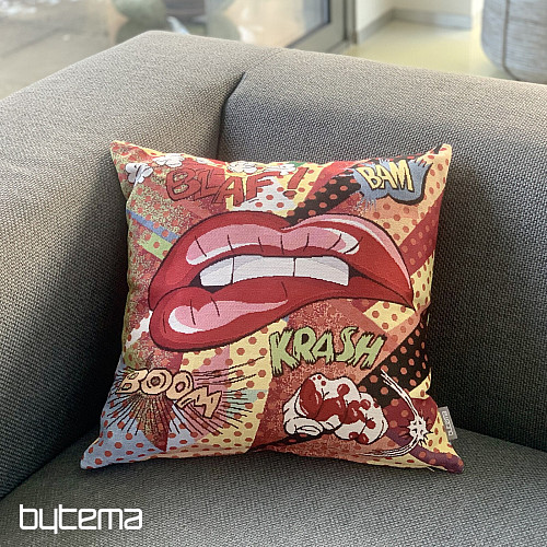 Tapestry cushion cover COMICS LIPS