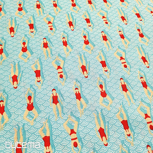 Decorative fabric SWIMMERS