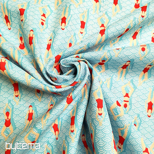 Decorative fabric SWIMMERS