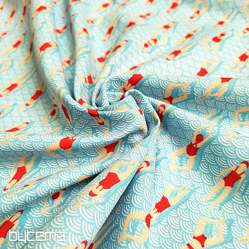 Decorative fabric SWIMMERS