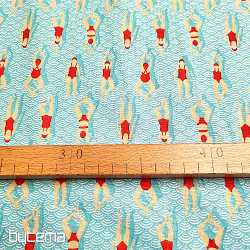 Decorative fabric SWIMMERS