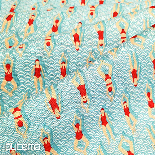 Decorative fabric SWIMMERS