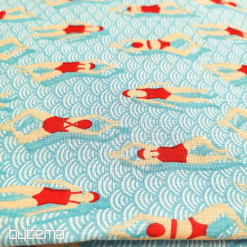 Decorative fabric SWIMMERS