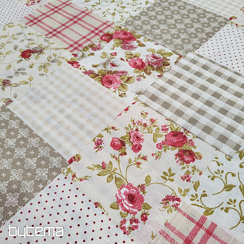 Decorative fabric ROSE MARTA patchwork