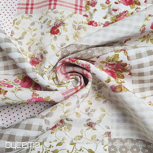 Decorative fabric ROSE MARTA patchwork