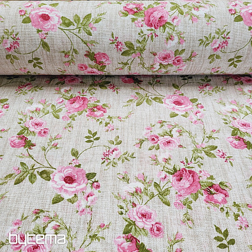 Decorative fabric ROSE EVA cut