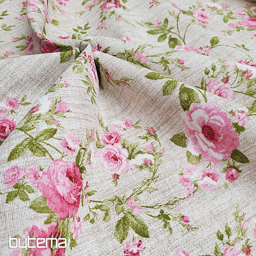 Decorative fabric ROSE EVA cut