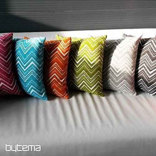 Decorative cushion cover ZIG ZAG blue turquoise