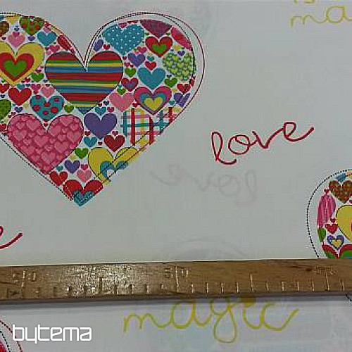 Decorative fabric LOVE