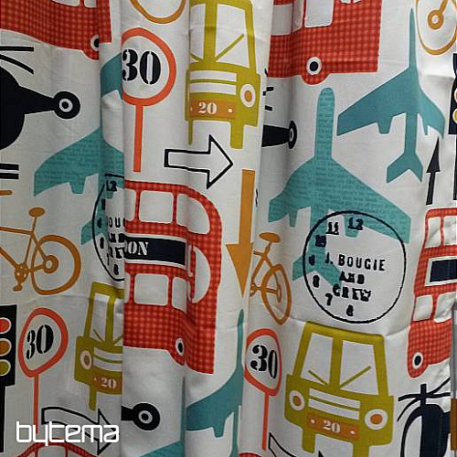 Children's decorative fabric TRANSPORT, TRAFFIC