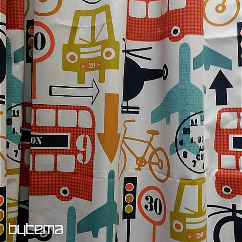 Children's decorative fabric TRANSPORT, TRAFFIC
