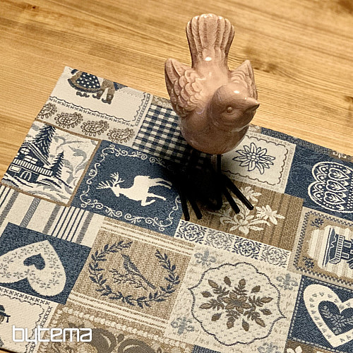 Placemat PATCHWORK HEART blue