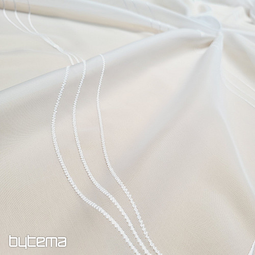Embroidered luxury curtain white GERSTER 556/0001 white