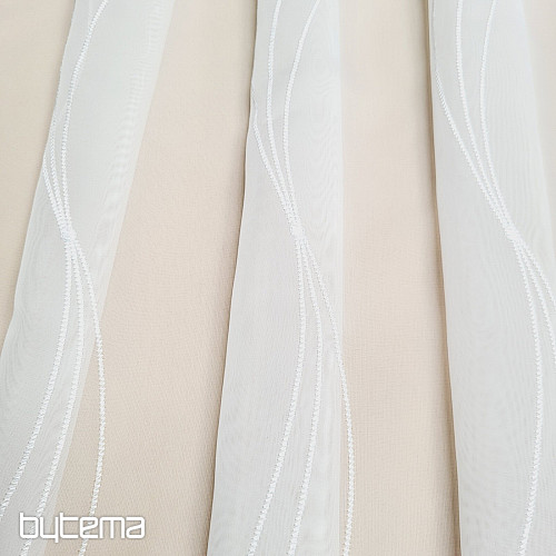 Embroidered luxury curtain white GERSTER 556/0001 white