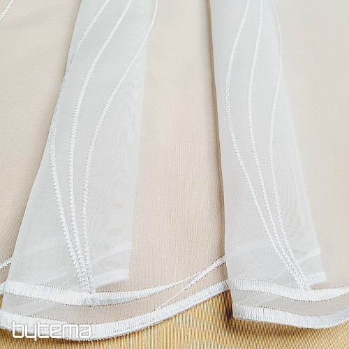 Embroidered luxury curtain white GERSTER 556/0001 white