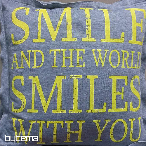 SMILE pillow cover pink