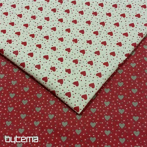 Cotton fabric MINI HEART 01
