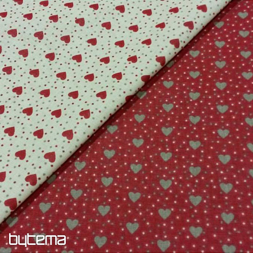 Cotton fabric MINI HEART 01