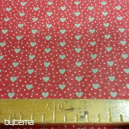 Cotton fabric MINI HEART 01