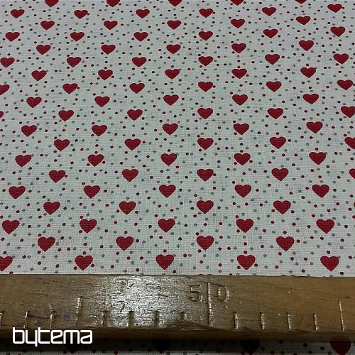 Cotton fabric MINI HEART 01