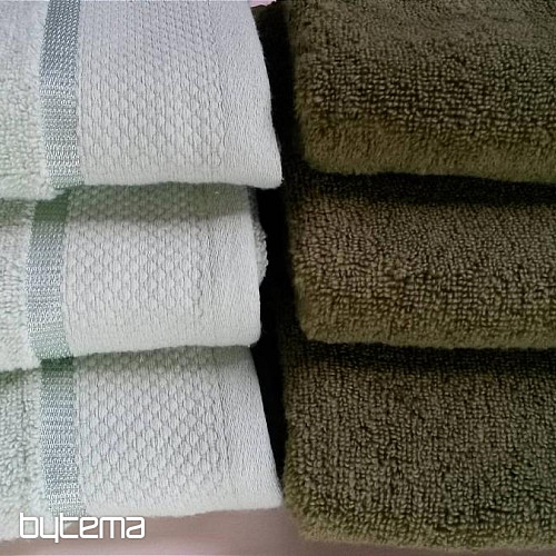 Towel and bath towel MIKRO dark green