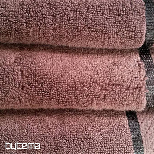 Towel and bath towel MIKRO dark brown