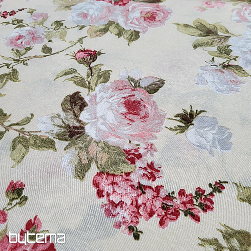Decorative fabric ROSES ELIANA large