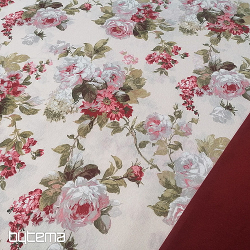 Decorative fabric ROSES ELIANA large