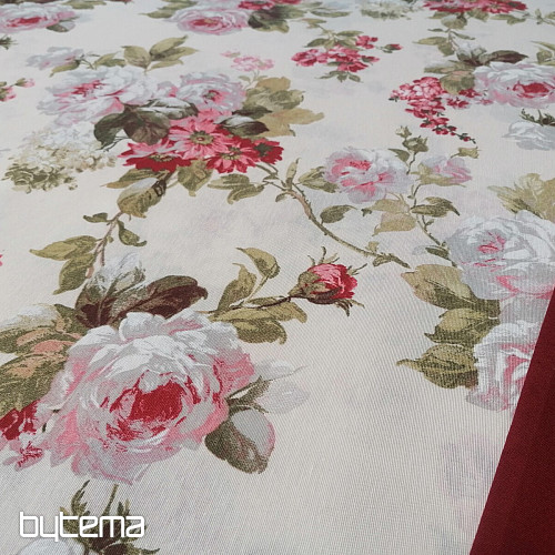 Decorative fabric ROSES ELIANA large