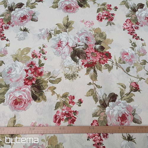 Decorative fabric ROSES ELIANA large