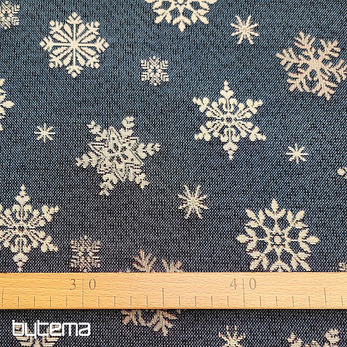 Tapestry fabric FLAKE BLUE